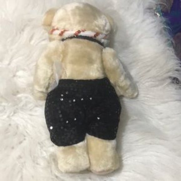 ๐ Escapade Plush Bear with a Sequin Diaper Bib Pacifier - Picture 4 of 10